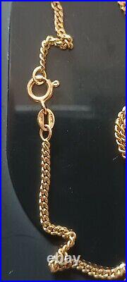 9ct Solid Gold Curb Chain Necklace 5.9g