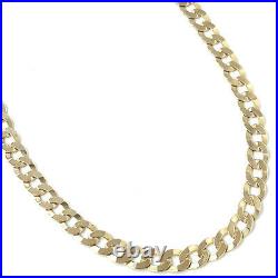 9ct Solid Gold Curb Chain Yellow Gold Hallmarked 13.4g 5mm 20 Inches