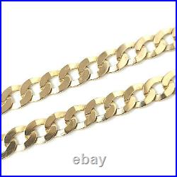 9ct Solid Gold Curb Chain Yellow Gold Hallmarked 13.4g 5mm 20 Inches