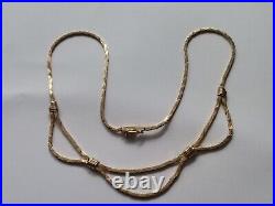 9ct Solid Gold Fringe Necklace Hallmarked