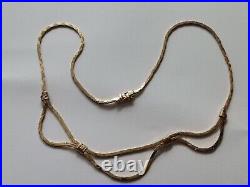 9ct Solid Gold Fringe Necklace Hallmarked