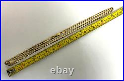 9ct Solid Gold Hallmarked Flat Curb Link Chain Necklace 19 x 6mm