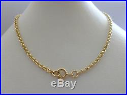 9ct Solid Gold Rolo Belcher Chain Necklace Yellow 2.2mm, 26, 66cm, 7.1g N165-B
