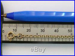9ct Solid Gold Rolo Belcher Chain Necklace Yellow 2.2mm, 26, 66cm, 7.1g N165-B