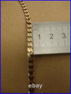 9ct Solid Gold Square Curb Chain 20g Carat Gold 20 Grams 20 inch length