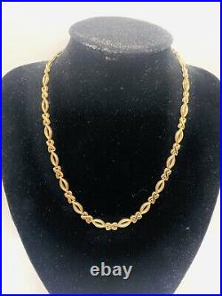 9ct Solid Gold XOXO Chain Necklace 12 grams. 45 Cm