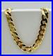 9ct Solid Yellow Gold 6mm Curb Link Chain Mens Heavy Necklace 20 inch New 15gram