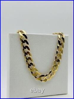 9ct Solid Yellow Gold 6mm Curb Link Chain Mens Heavy Necklace 20 inch New 15gram