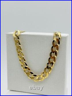 9ct Solid Yellow Gold 6mm Curb Link Chain Mens Heavy Necklace 20 inch New 15gram