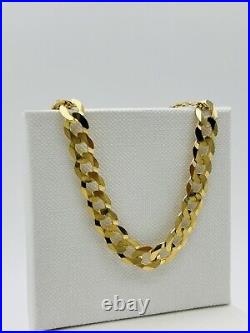 9ct Solid Yellow Gold 6mm Curb Link Chain Mens Heavy Necklace 20 inch New 15gram