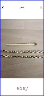9ct Solid Yellow Gold Belcher Chain Necklace 25 Inches Long Heavy