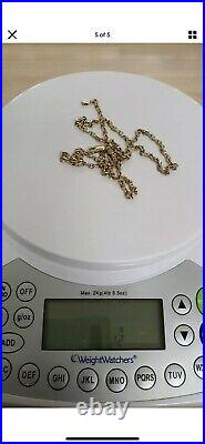 9ct Solid Yellow Gold Belcher Chain Necklace 25 Inches Long Heavy
