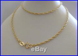9ct Solid Yellow Gold Braided Rope Chain Necklace 45cm's 18 Inches N13