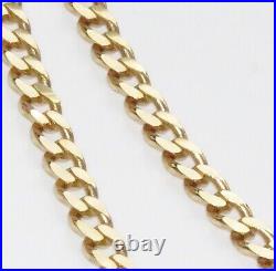 9ct Solid Yellow Gold Cuban Link Chain 24.25 inches