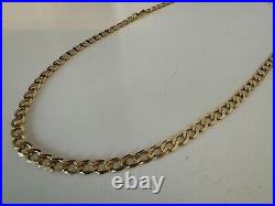 9ct Solid Yellow Gold Curb Chain 18 Inches 10 Grams Hallmarked