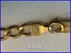 9ct Solid Yellow Gold Curb Chain 18 Inches 10 Grams Hallmarked