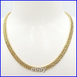 9ct Solid Yellow Gold Herrington Chain Necklace 16 Inch Hallmarked