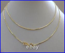 9ct Solid Yellow Gold Snake Chain Necklace 45cm's 18 Inches N17