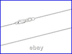 9ct White Gold Diamond Cut Belcher Chain 16/18/20 Necklace HALLMARKED