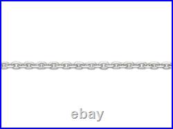 9ct White Gold Diamond Cut Belcher Chain 16/18/20 Necklace HALLMARKED