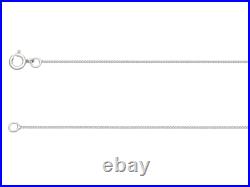 9ct White Gold Diamond Cut Curb Jewellery Chain 16-20 Necklace