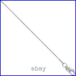 9ct White Gold Snake Chain Necklace Fully Hallmarked