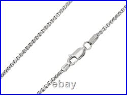 9ct White Gold Spiga Jewellery Chain 16-20 Necklace Hallmarked