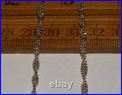 9ct Yellow And White Gold Twisted Ball Chain Necklace 47cm