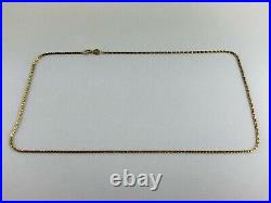 9ct Yellow GOLD LINK CHAIN 17.5 x Singapore Twist Necklace Ship Worldwide