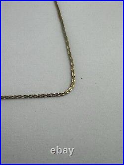 9ct Yellow GOLD LINK CHAIN 17.5 x Singapore Twist Necklace Ship Worldwide