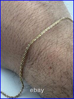 9ct Yellow GOLD LINK CHAIN 17.5 x Singapore Twist Necklace Ship Worldwide