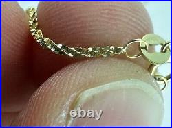 9ct Yellow GOLD LINK CHAIN 17.5 x Singapore Twist Necklace Ship Worldwide