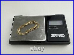 9ct Yellow GOLD LINK CHAIN 17.5 x Singapore Twist Necklace Ship Worldwide