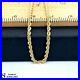 9ct Yellow Genuine Gold Twisted Rope Link Necklace 2MM 22 Inch Chain Brand New