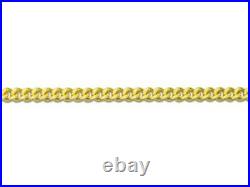 9ct Yellow Gold 1.4mm Curb Chain 20/50cm Hallmarked