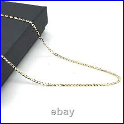 9ct Yellow Gold 1.5mm Flat Curb Link Chain Necklace 16 18 20 22 24 New