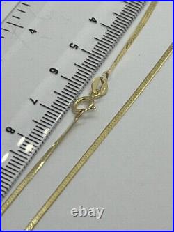 9ct Yellow Gold 1.7mm Flat Snake Link Chain 17 / 43cm (577)