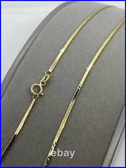 9ct Yellow Gold 1.7mm Flat Snake Link Chain 17 / 43cm (577)