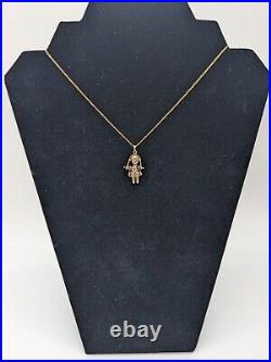 9ct Yellow Gold 15 Chain With Ragdoll Pendant 4.13g