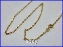 9ct Yellow Gold 16.5'' Cable Chain Link Necklace