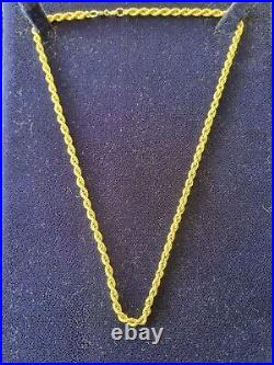 9ct Yellow Gold 16 Rope Chain