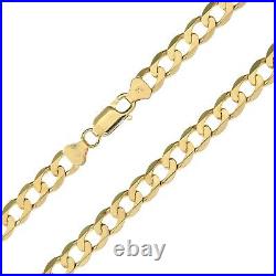 9ct Yellow Gold 16 inch CURB Chain / Necklace 4.5mm Width UK Hallmarked