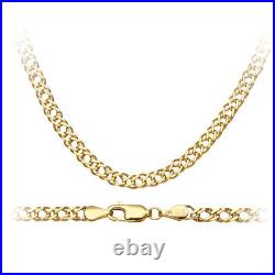 9ct Yellow Gold 16 inch Double Link Curb Chain / Necklace UK Hallmarked