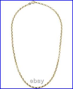 9ct Yellow Gold 16 inch Oval Belcher Chain Necklace 2.75mm Width