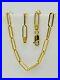 9ct Yellow Gold 18 Inch Paperclip Chain 5mm Oval Link Necklace New