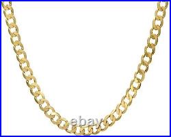 9ct Yellow Gold 18 inch CURB Chain Chunky 5.75mm Width UK Hallmarked