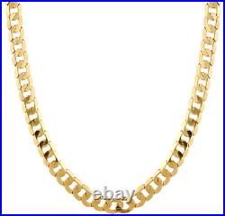 9ct Yellow Gold 18 inch CURB Chain Chunky 6.75mm Width UK Hallmarked