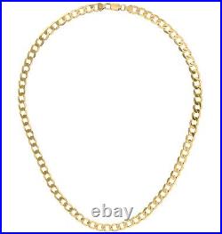 9ct Yellow Gold 18 inch CURB Chain / Necklace 4.5mm Width UK Hallmarked