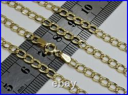 9ct Yellow Gold 18 inch Curb Chain Necklace 4mm Width
