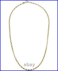 9ct Yellow Gold 18 inch Oval Belcher Chain Necklace 2mm Width